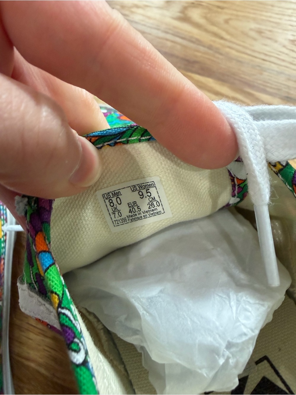 Vans Old Skool Floral Mushroom Shoes - Picture 6 of 8